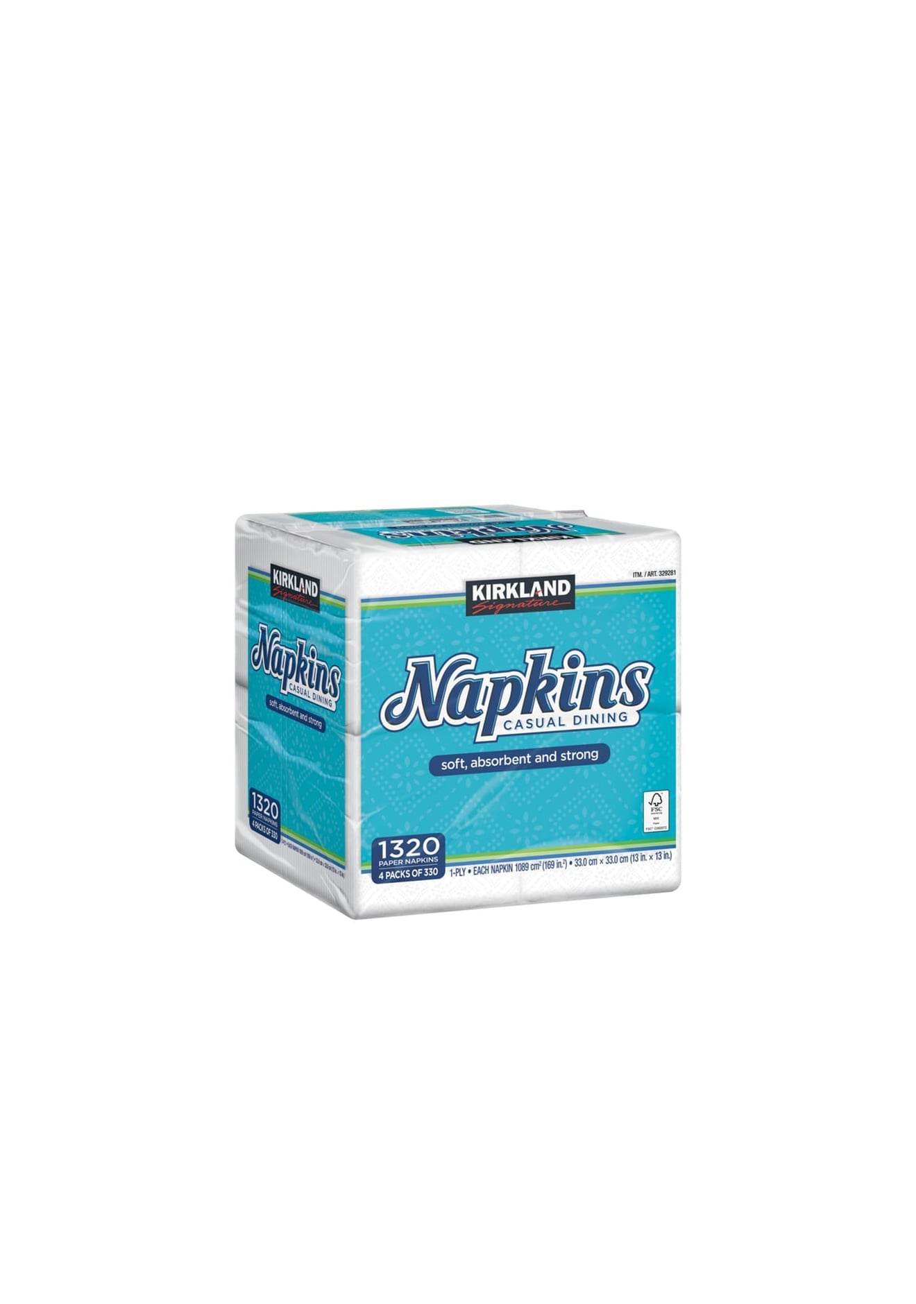 Kirkland Signature Table Napkins 1 Ply
Sheets 330 x 4 pk