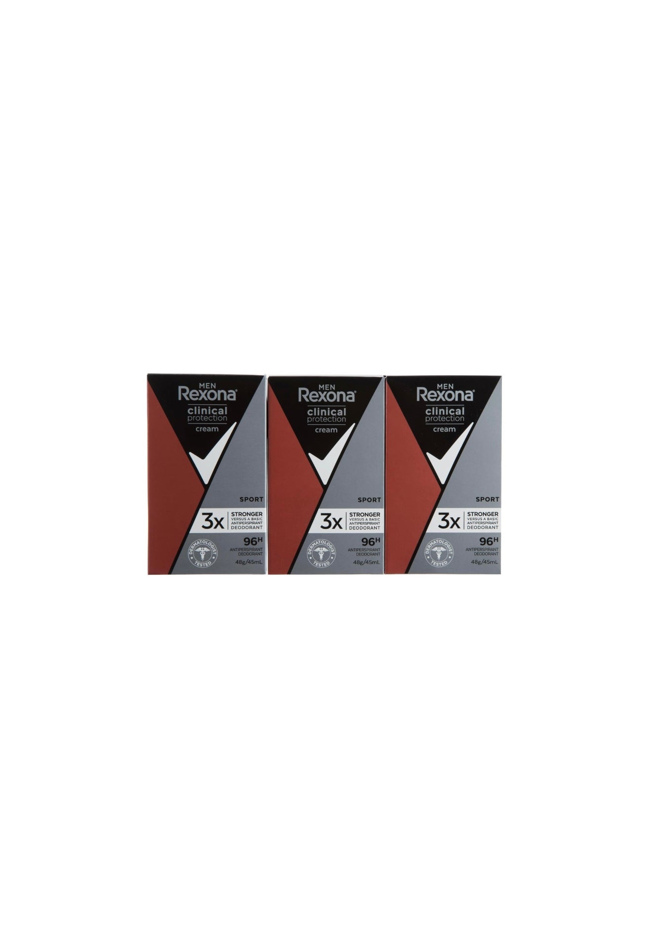 Rexona Clinical Protection
Deodorant 45 ml x 3 pk