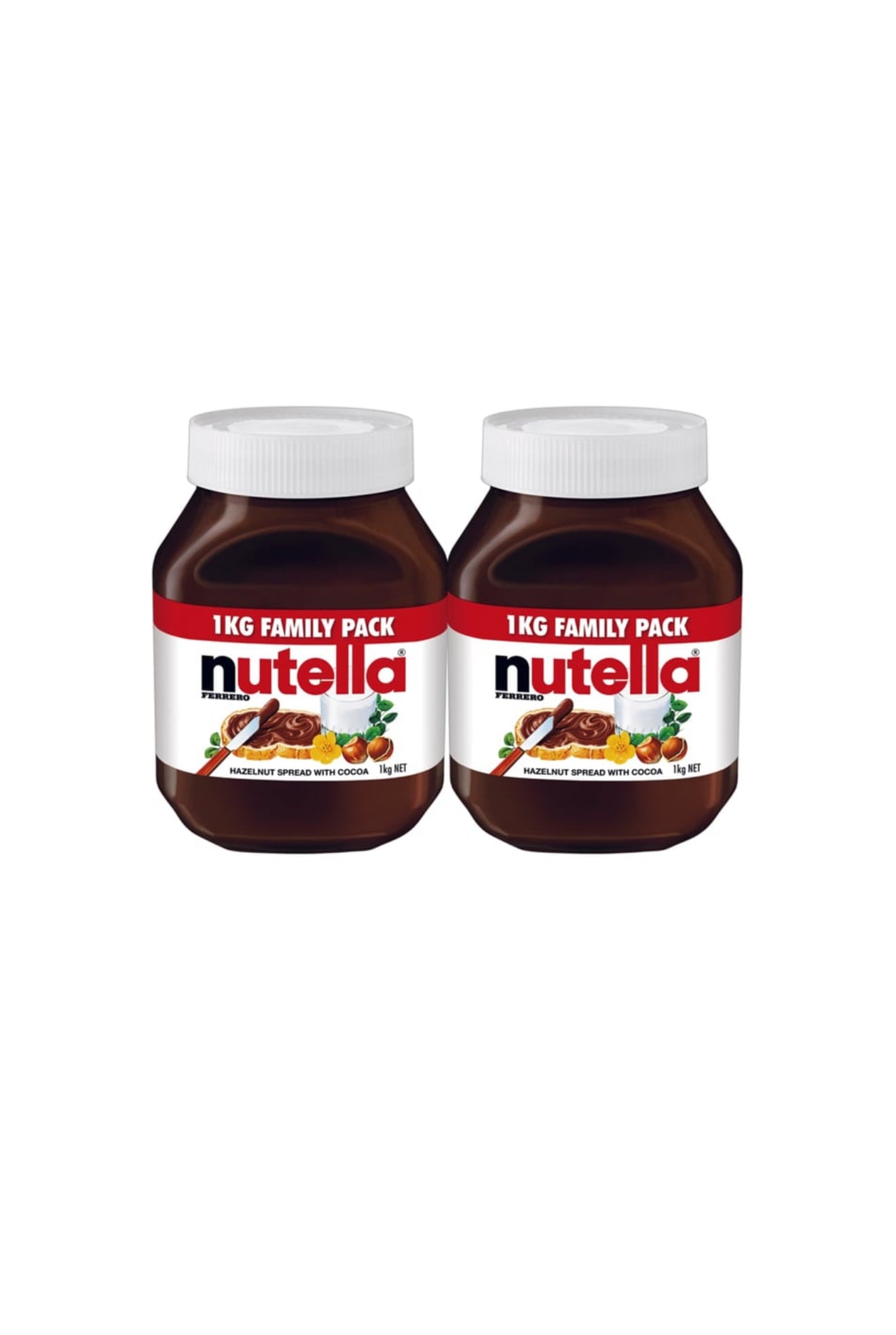 Nutella Hazelnut Spread (1 kg x 2 pk)