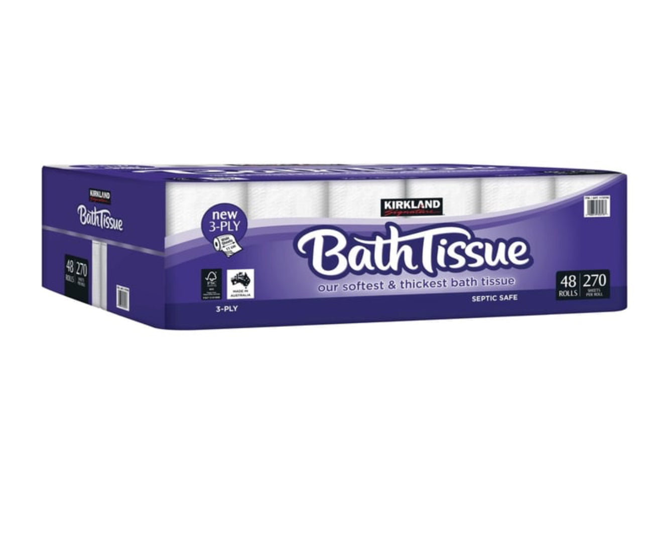 Kirkland 3Ply Bath Tissue Sheets (48pk)