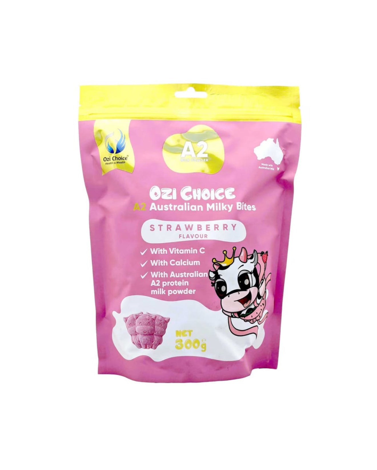 Ozi Choice A2 Australian Strawberry
Milky Bites 300 g