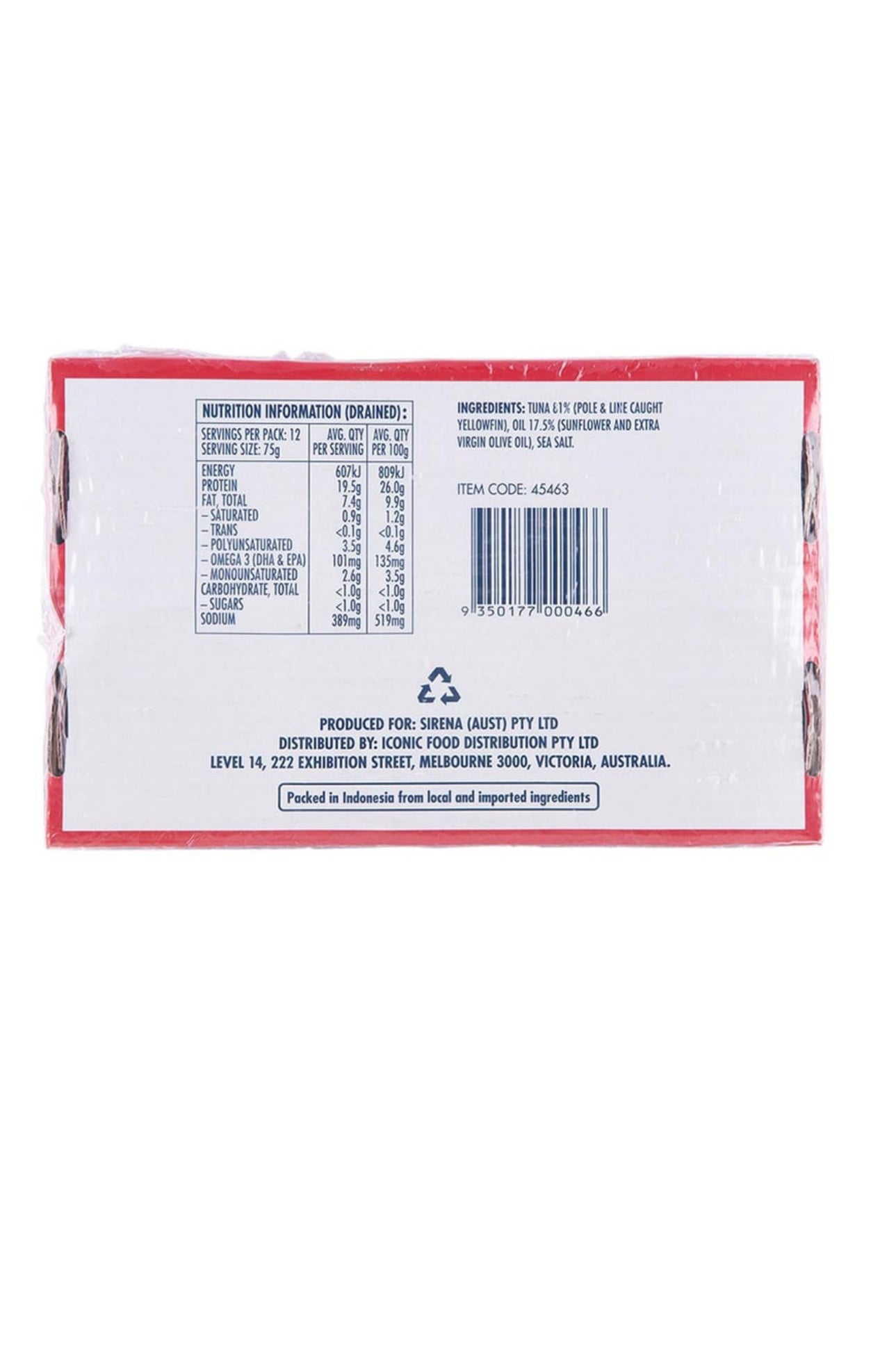 Sirena Tuna in Oil (185 g x 6 pk)