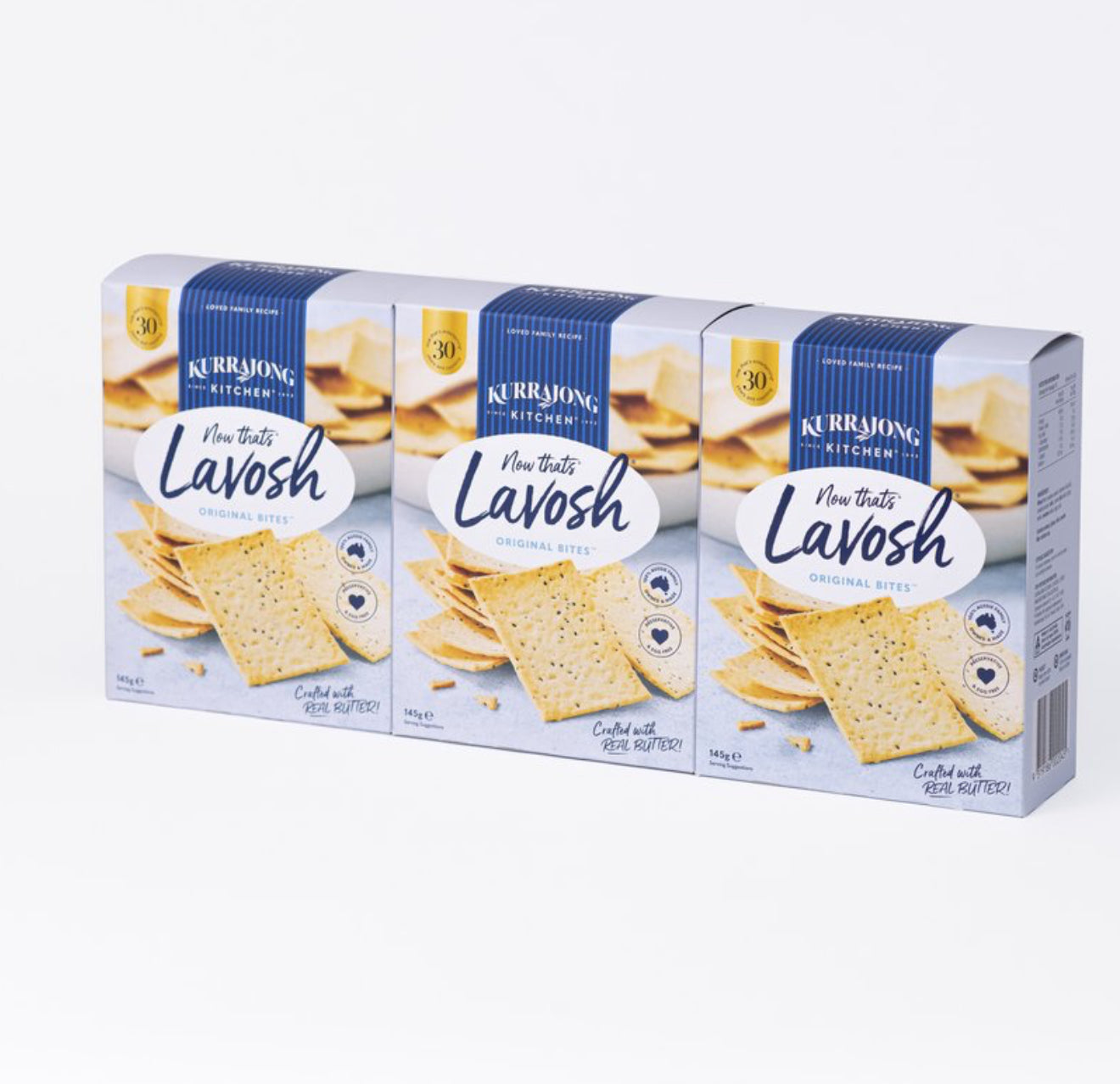 Kurrajong Kitchen Lavosh Original
Bite 145 g x 3 pk
