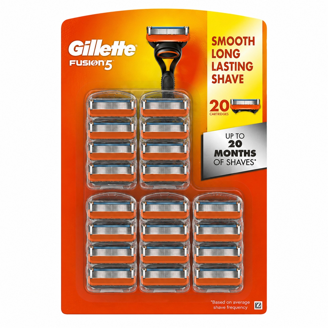Gillette Fusion5 Razor Blade Cartridges 20 Pack replacement blades