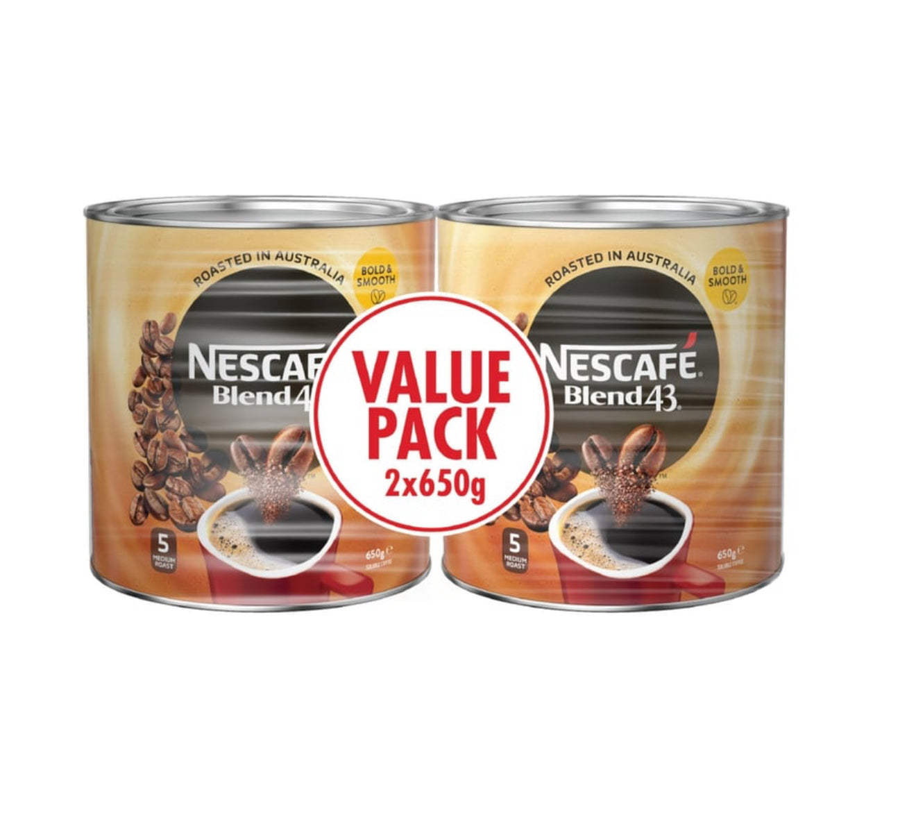 Nescafe Blend 43 Instant Coffee 650g Twin Pack
