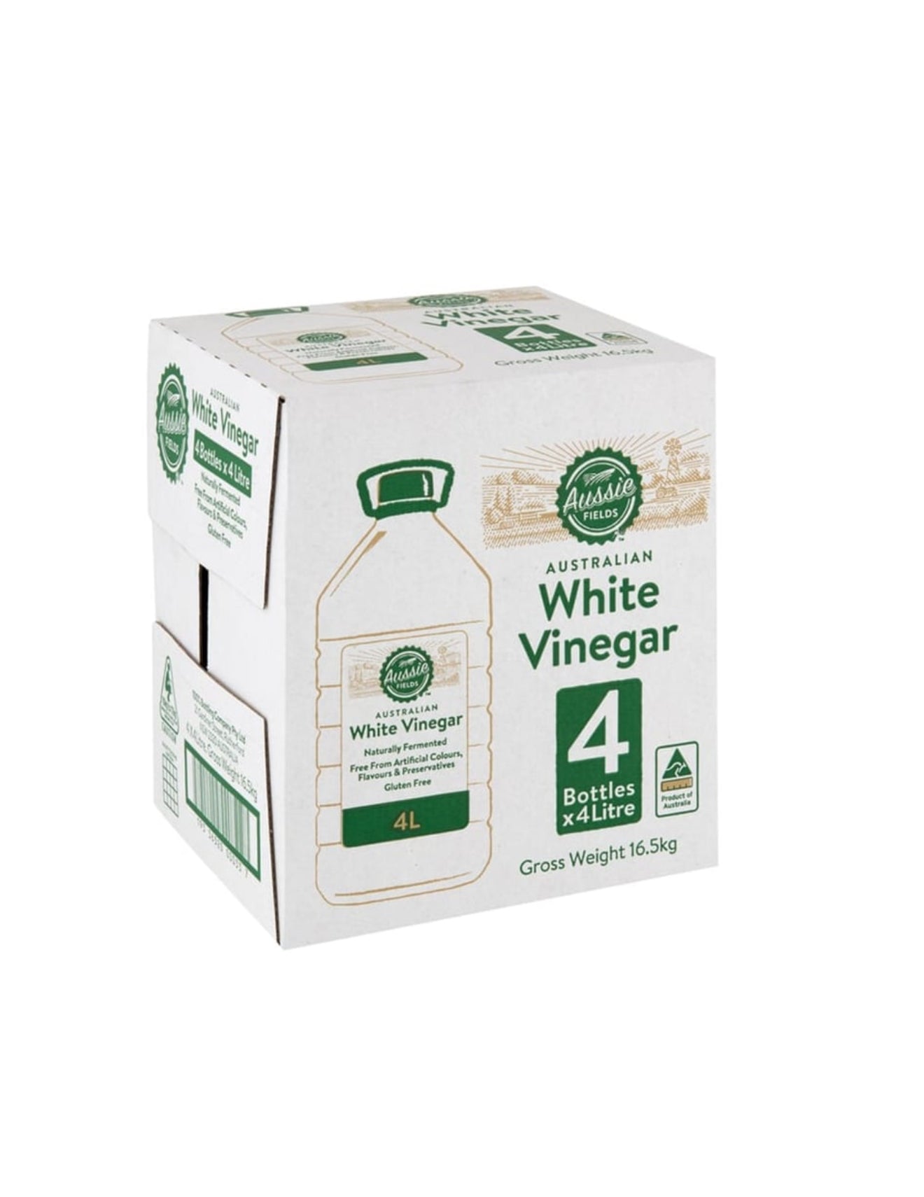 Aussie Fields White Vinegar 4 L x 4 Pk