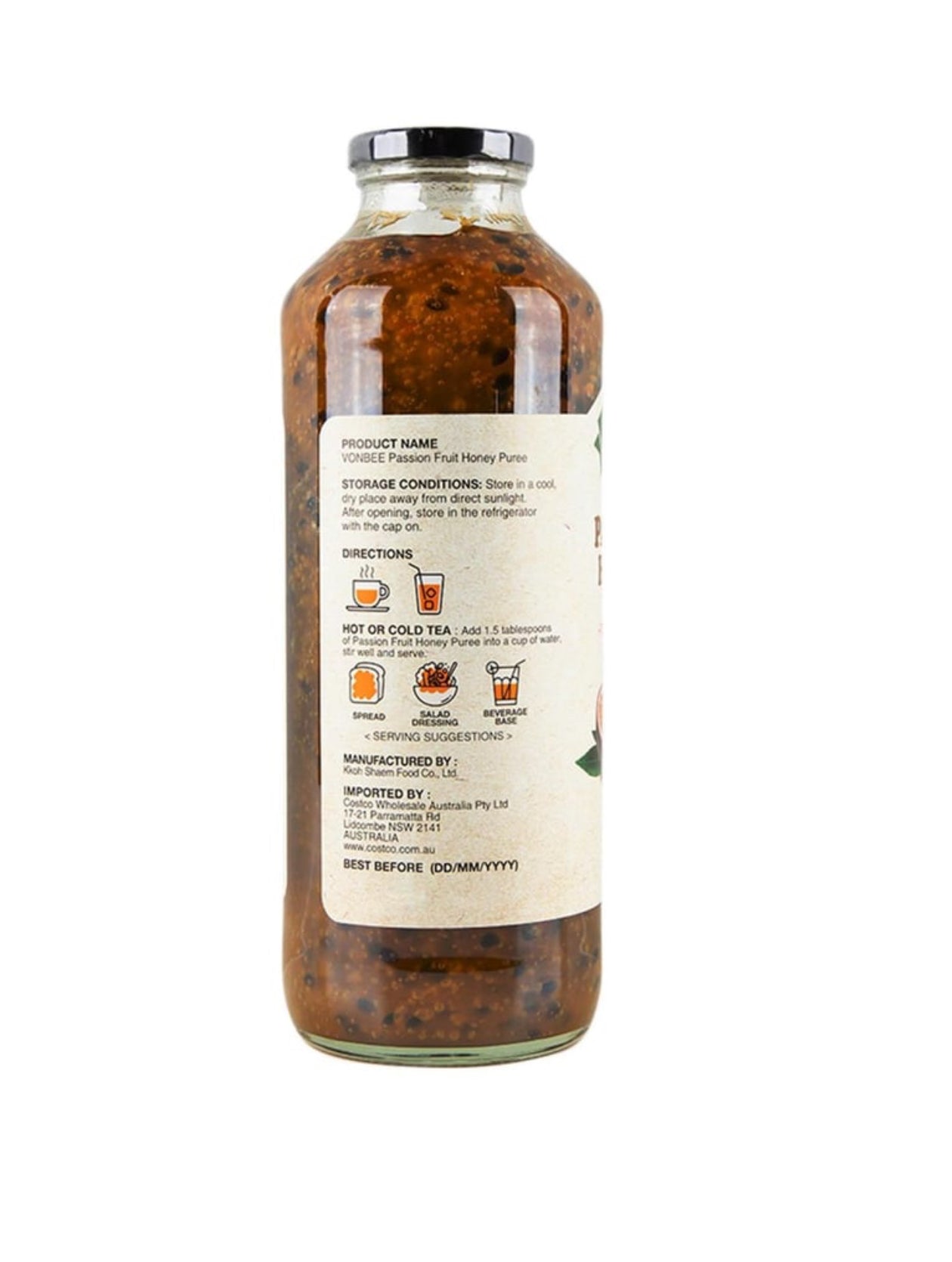 Vonbee Passion Fruit Honey Puree
(1.2 kg)