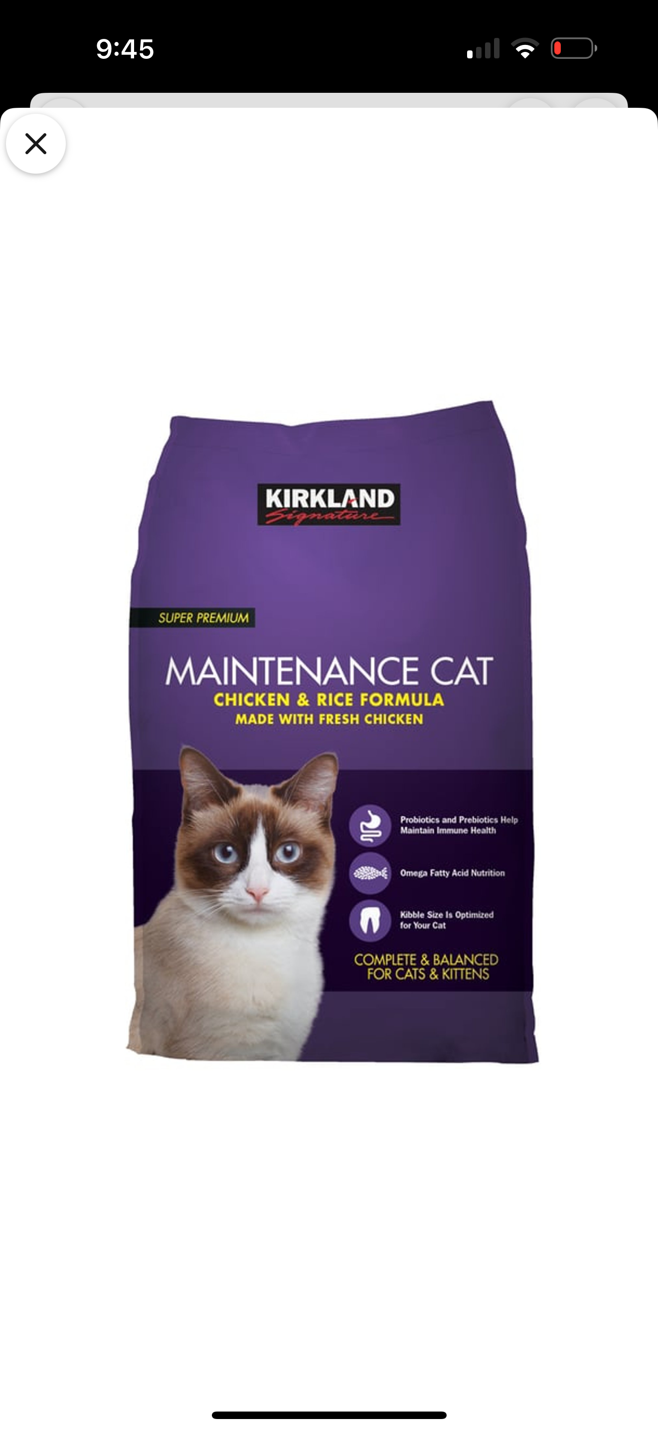 Kirkland Signature Premium Dry Cat
Food 11.34 kg