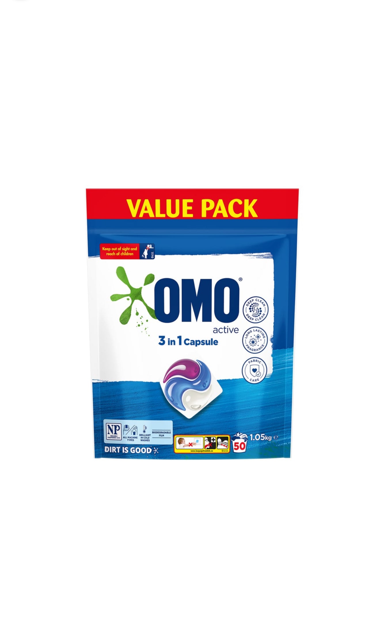 Omo Triple Active 3-in-1 Laundry
Capsules 100 pk