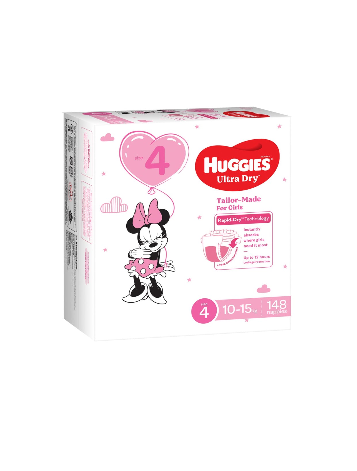 Huggies Girls' Ultra Dry Nappies
Size 4 Toddler