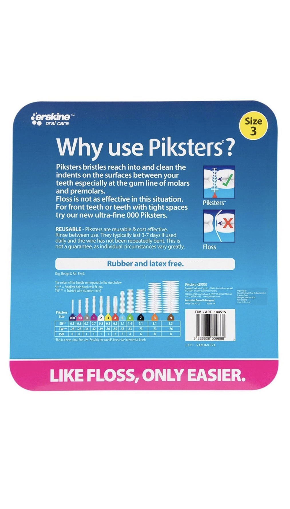 Piksters Interdental Brushes 120 Pack