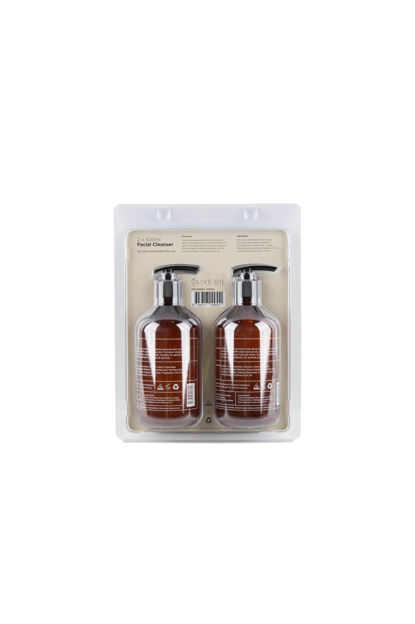 Olive Oil Skin Care Facial Cleanser
500 ml x 2 pk