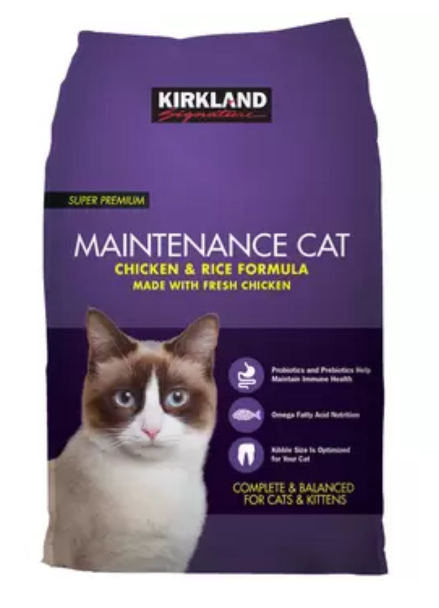 Kirkland Signature Super Premium Maintenance Chicken And Rice Formula Cat Food 11.34kg