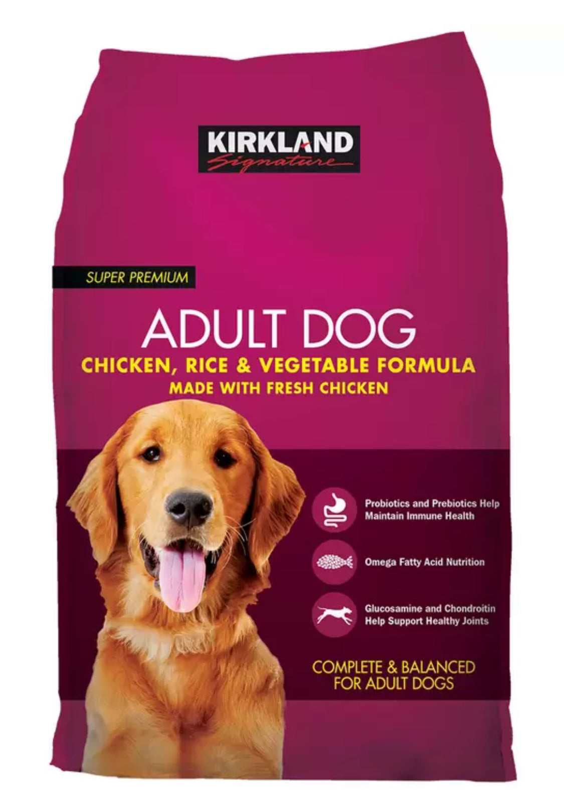 Kirkland Signature Super Premium Chicken, Rice and Vegetable Formula Adult Dog Food 12kg