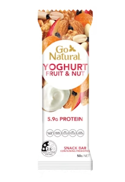 Go Natural Nut Delight
Yoghurt Fruit & Nut Bar 50g