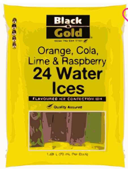 Black & gold Water lce 24x70ml × 6