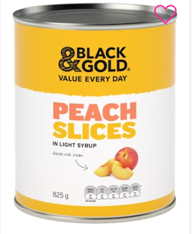 Black & gold Peach Slice Light syrp
825gm × 12