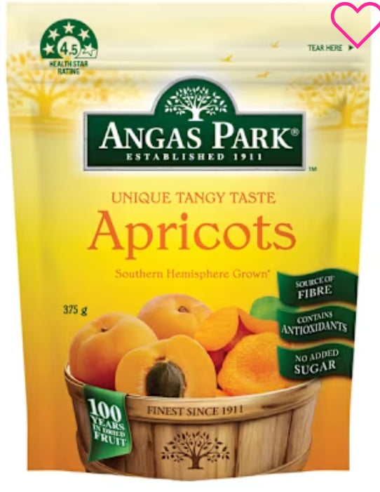 Angas Park Apricots 375g