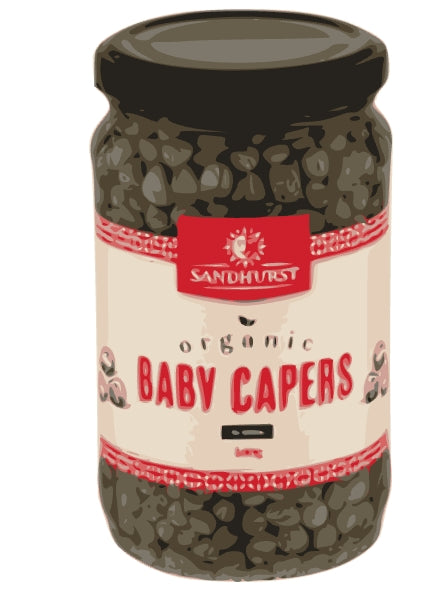Sandhurst Garnishes Organic
Baby Capers In Brine 300g