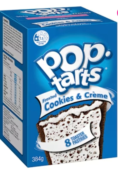 Kellogg's Pop Tarts Frosted
Cookies & Creme 12x384g