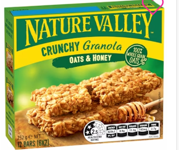 Nature Valley Crunchy Bar
Oats & Honey 252g X 5