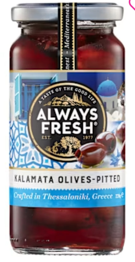 Always Fresh Kalamata
Olives Pitted 220g