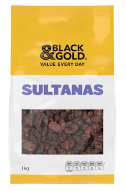Black & Gold Sultanas 1 Kg X
12