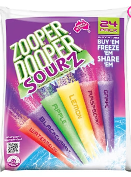 Zooper Dooper Water lce
Sourz 24 X 70 MI X6