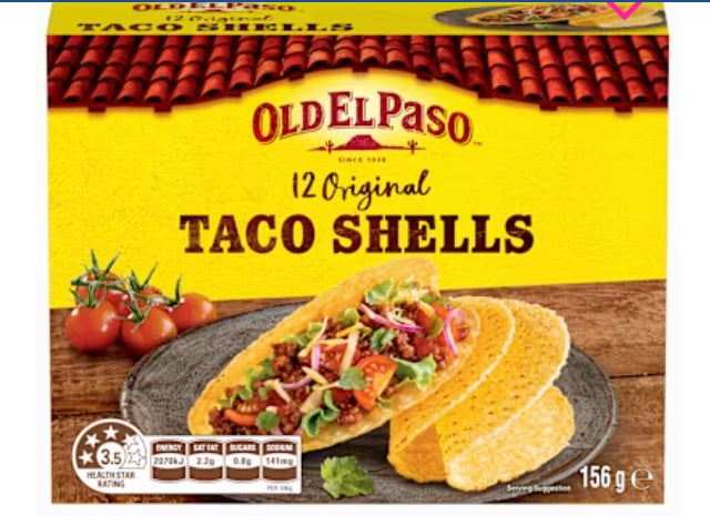 Old El Paso Regular Taco
Shells 156g
