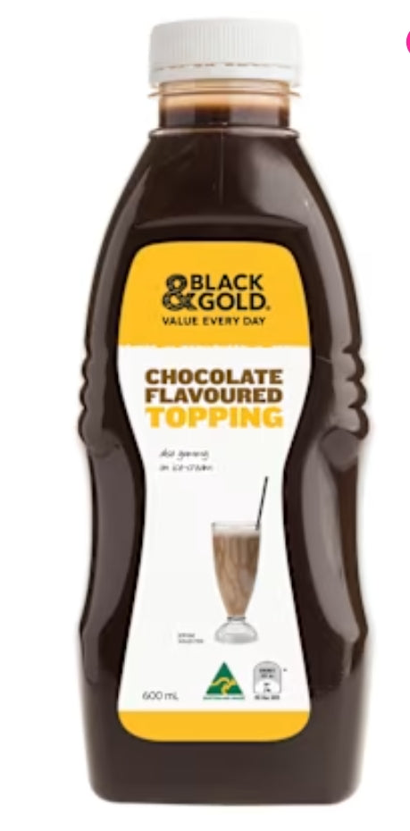 Black & Gold Topping
Chocolate 600ml X 12