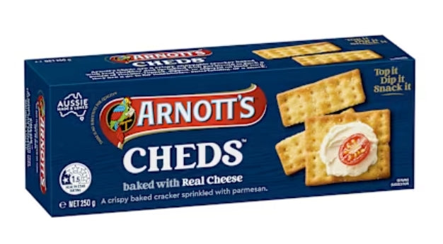 Arnott's Cheds Cheese
Crackers 250g ×16