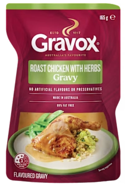 Gravox Liquid Gravy Roast
Chicken & Herb 165gr × 8