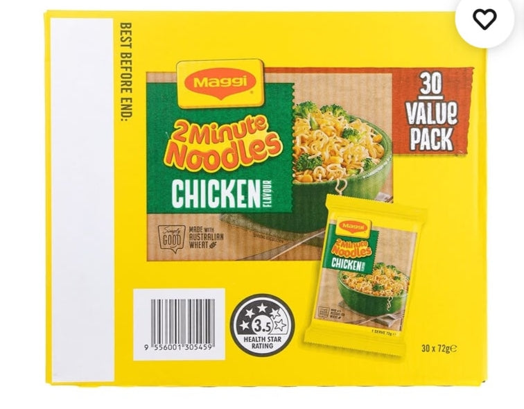 Maggi >
Maggi Chicken Noodles (72gx
30 pk)