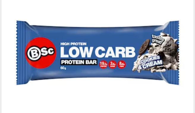 Bsc High Protein Low Carb
Bar 60g Cookies & Cream X
12