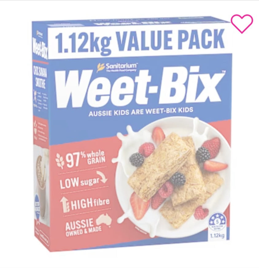 Sanitarium Weet-bix Breakfast Cereal
1.12kg