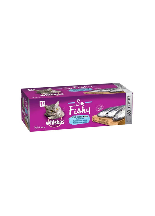Whiskas So Fishy Ocean Delights
Wet Cat Food 85 g x 60 pk