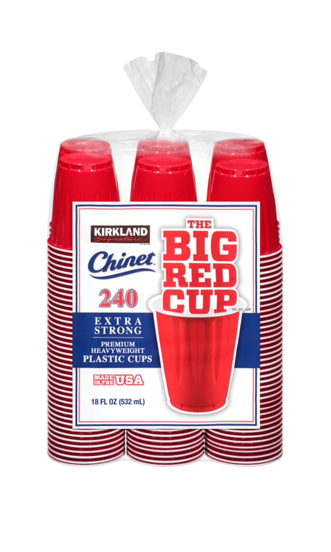 Kirkland Signature Chinet 532 ml
Red Cups 240 Pack