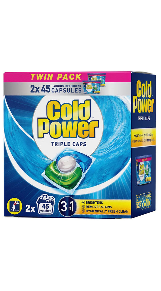 Cold Power 3 in 1 Laundry Triple
Caps 1 ea