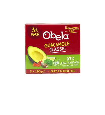 Obela Classic Guacamole 220 g x 3 pk
