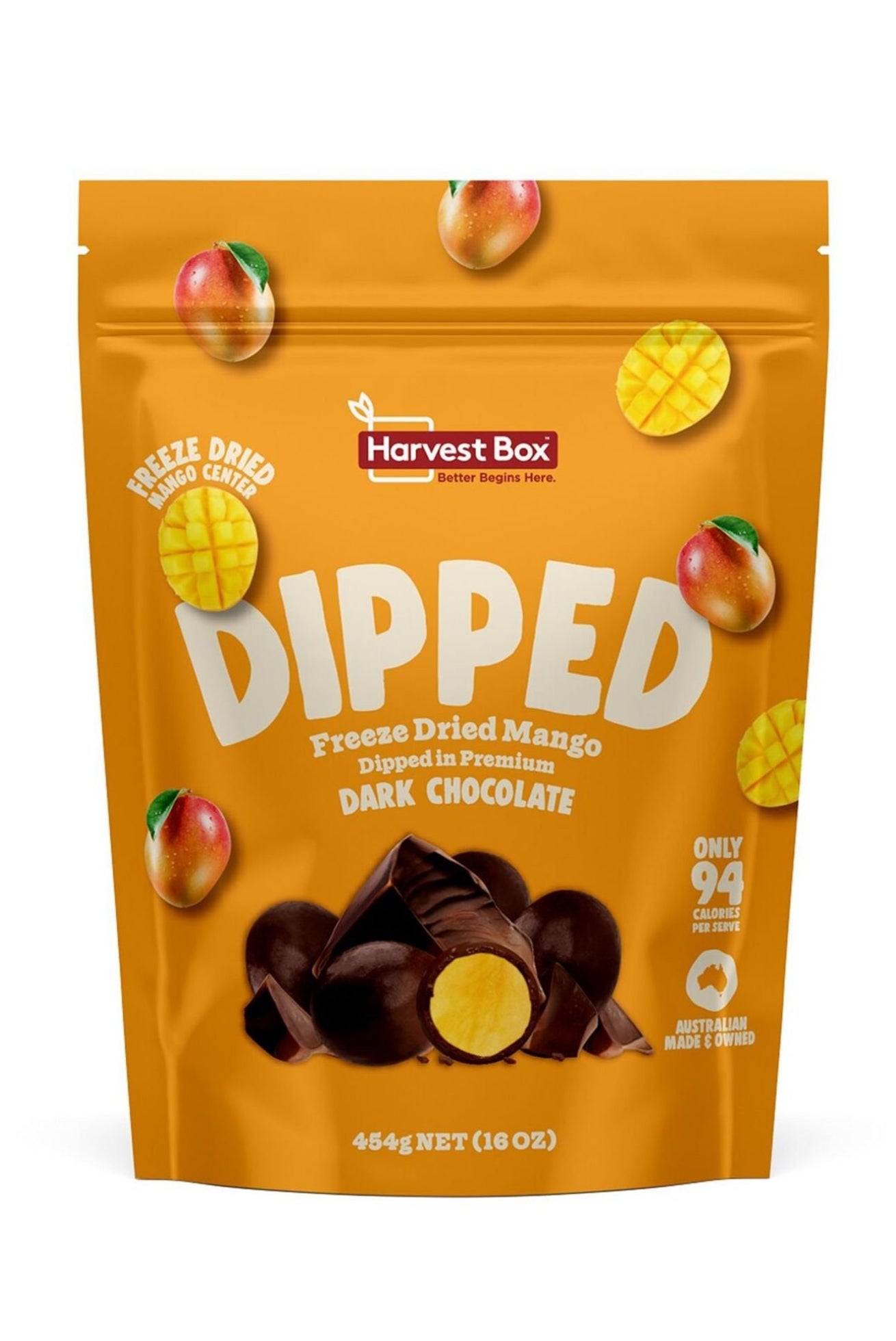 Harvest Box Freeze Dried Choc
Dipped Mango 453 g