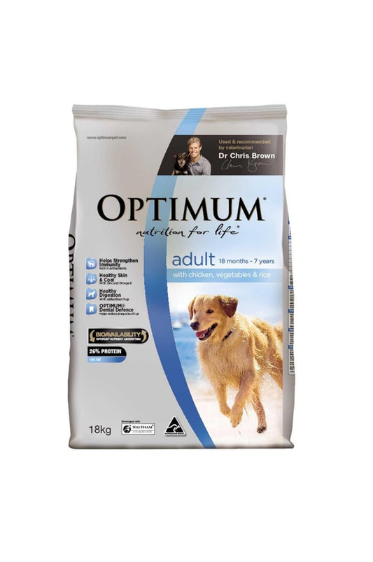 Optimum Chicken Vegetables & Rice Adult Dry Dog Food 18 kg