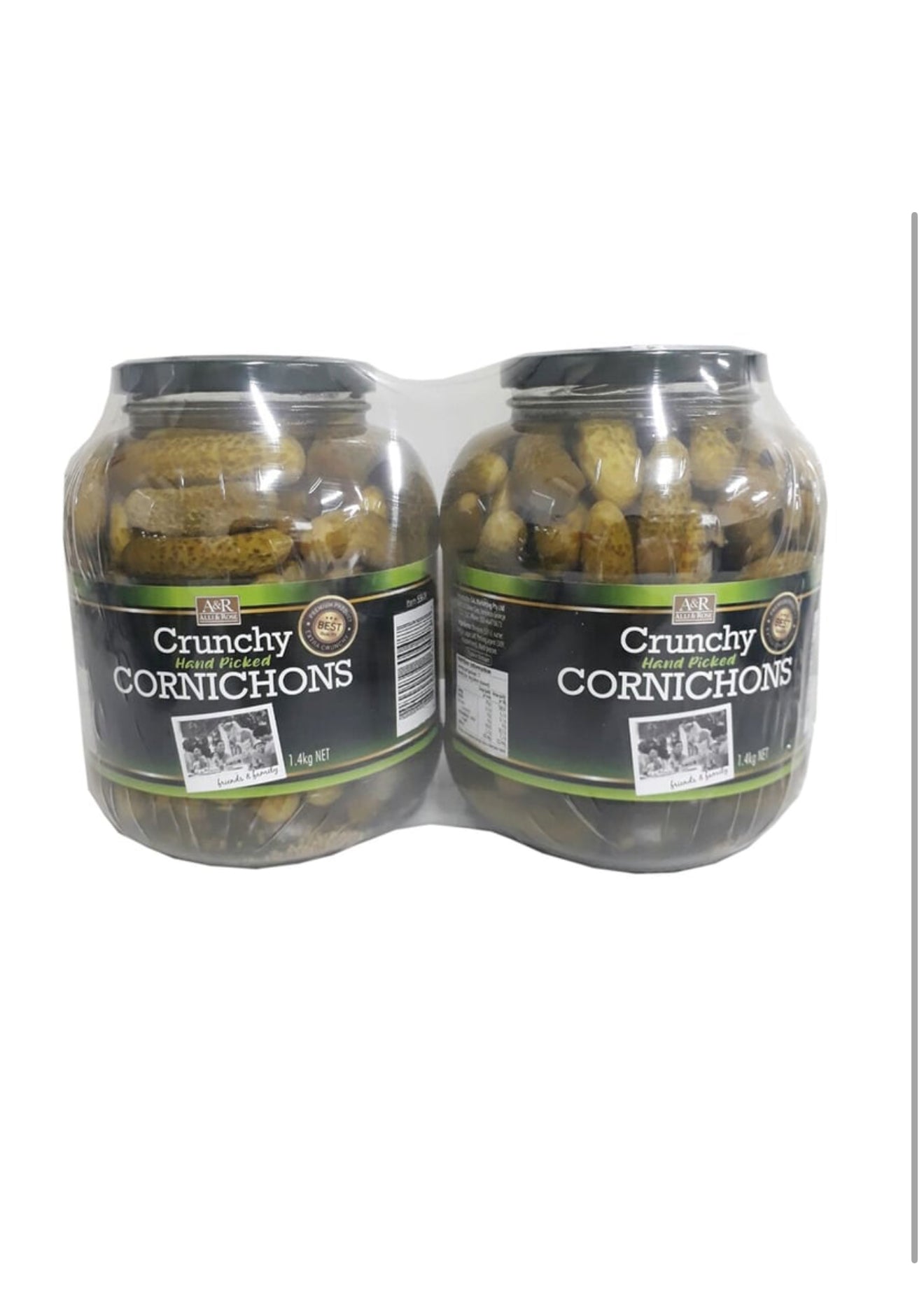 Alli & Rose Crunchy Cornichons 1.4
kg x2pk