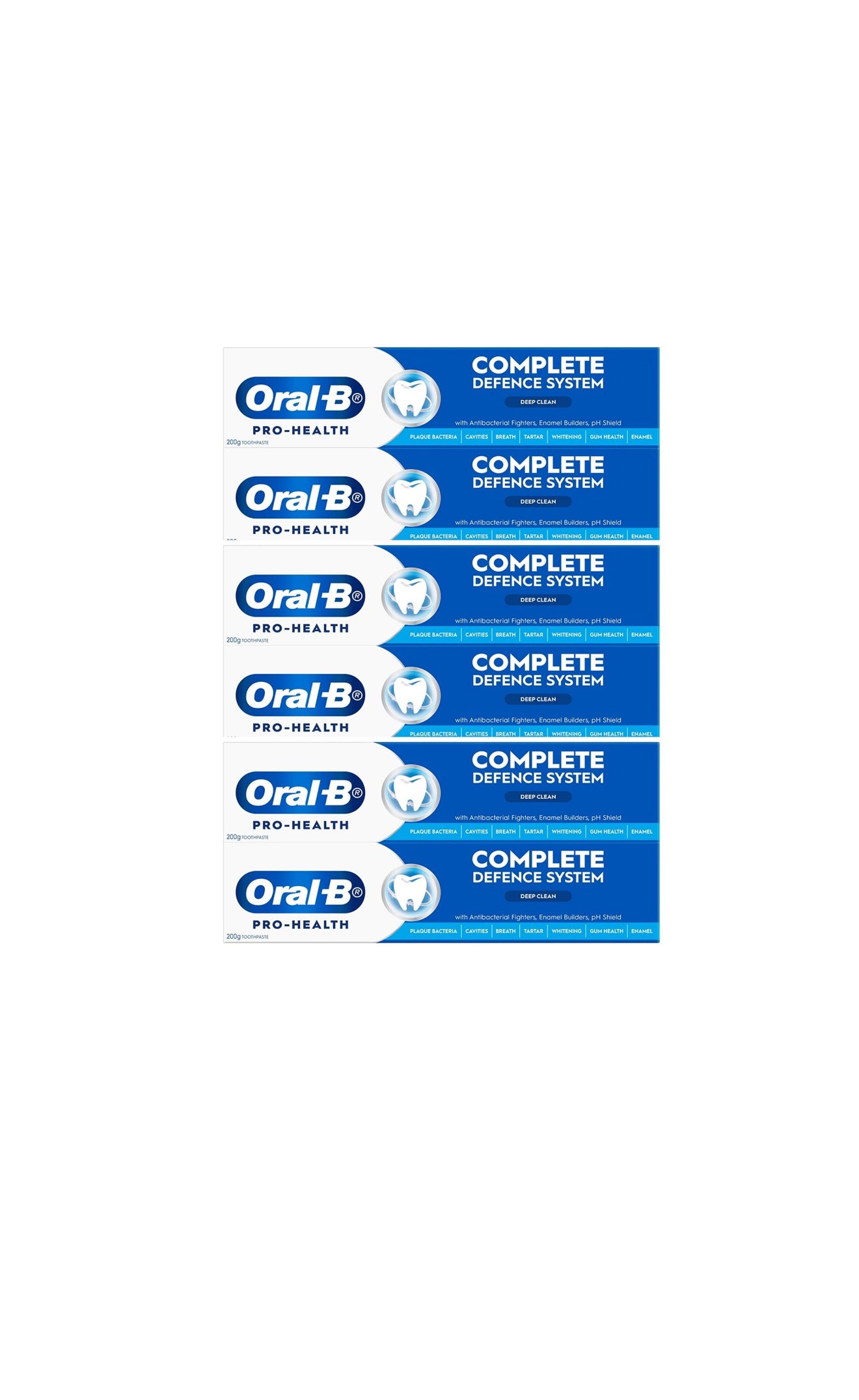 Oral-B Pro-Health Complete Deep
Clean Toothpaste 200 g x 6 pk