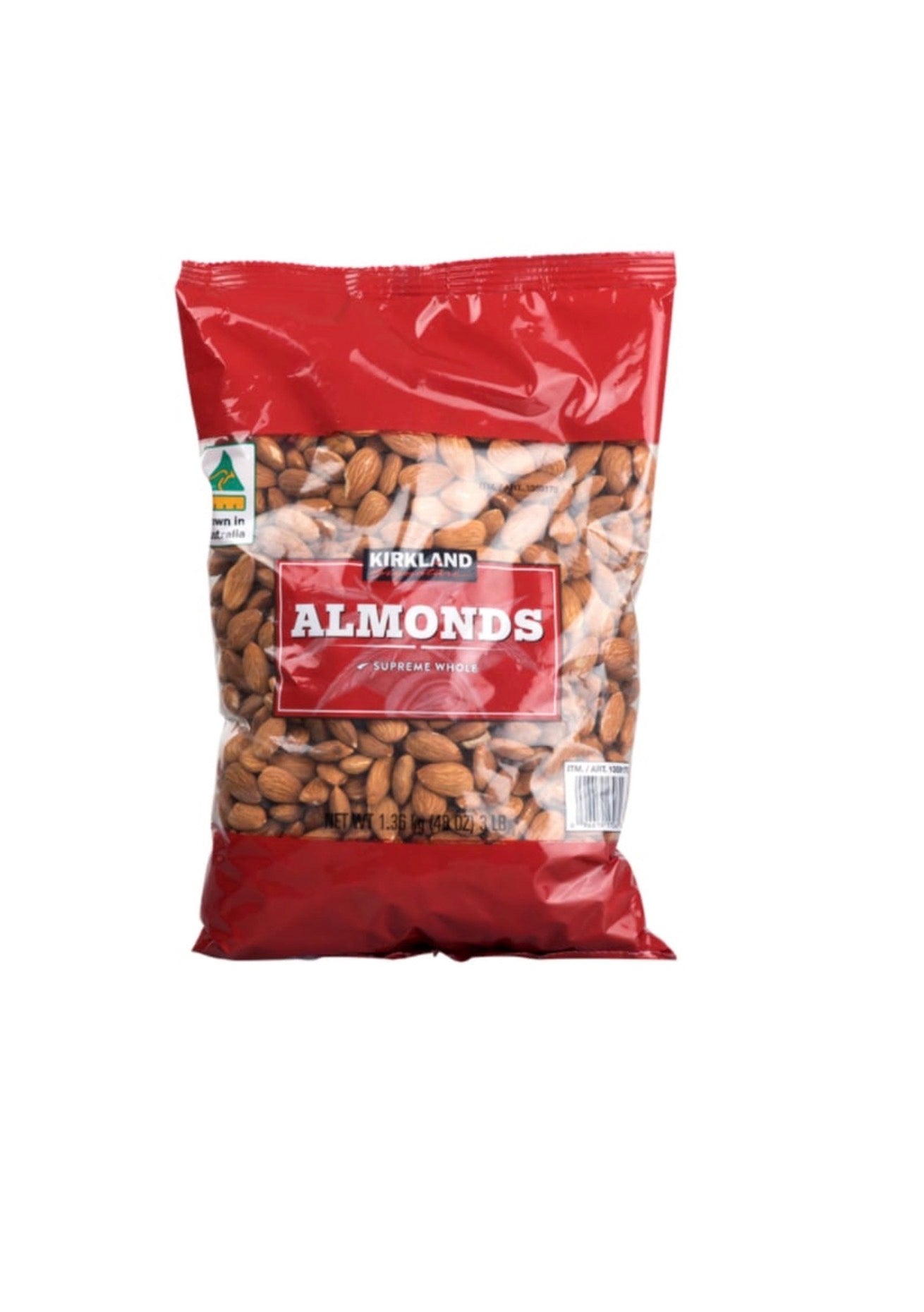 Kirkland Signature Supreme Whole Almonds 1.36kg premium Australian whole almonds