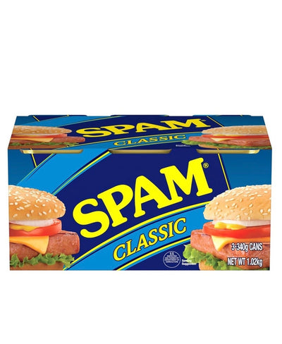 SPAM Classic Canned Luncheon Meat 340g x 3 Pack (1.02kg)