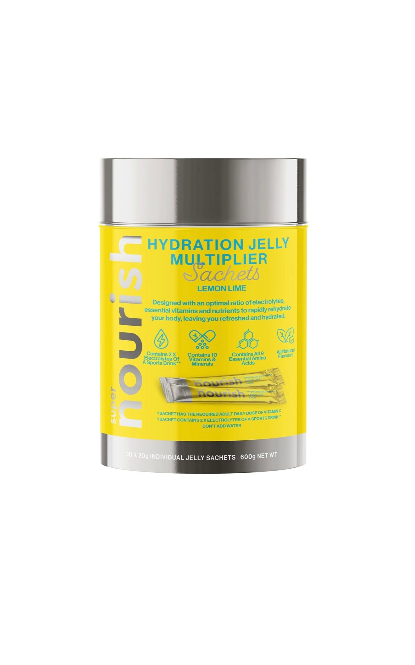 Nourish Hydration Multiplier Jelly
Sachets 20g x 30 pk