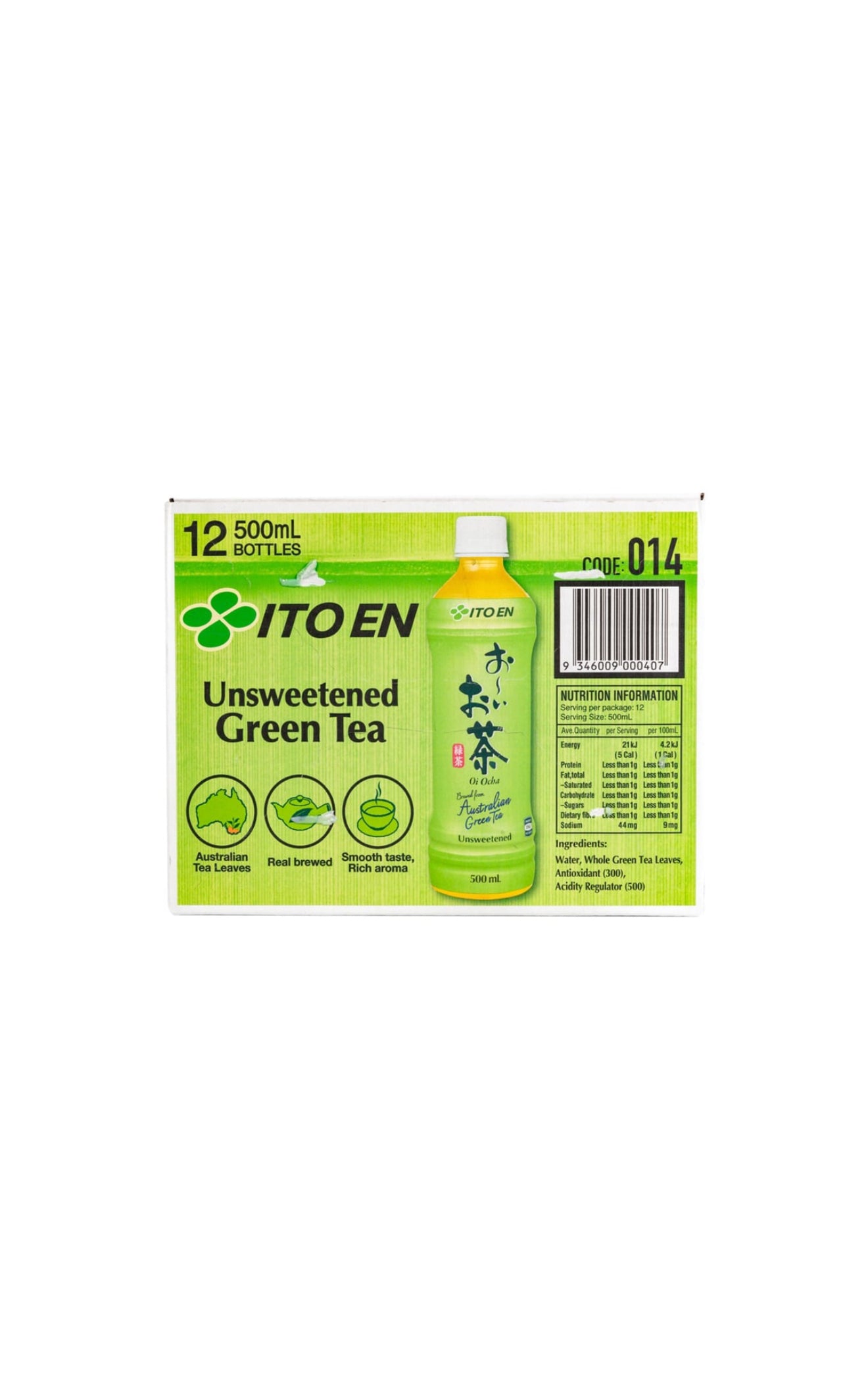 Oi Ocha Unsweetened Green Tea
500 ml x 12 pk