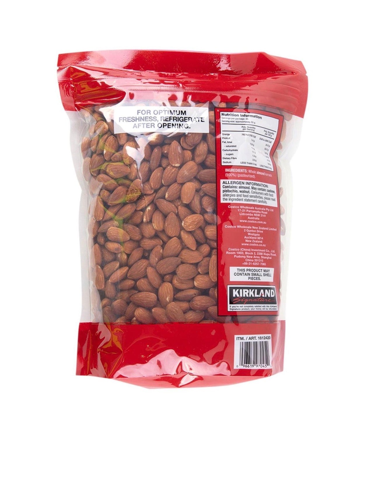 Kirkland Signature Supreme Whole Almonds 1.36kg