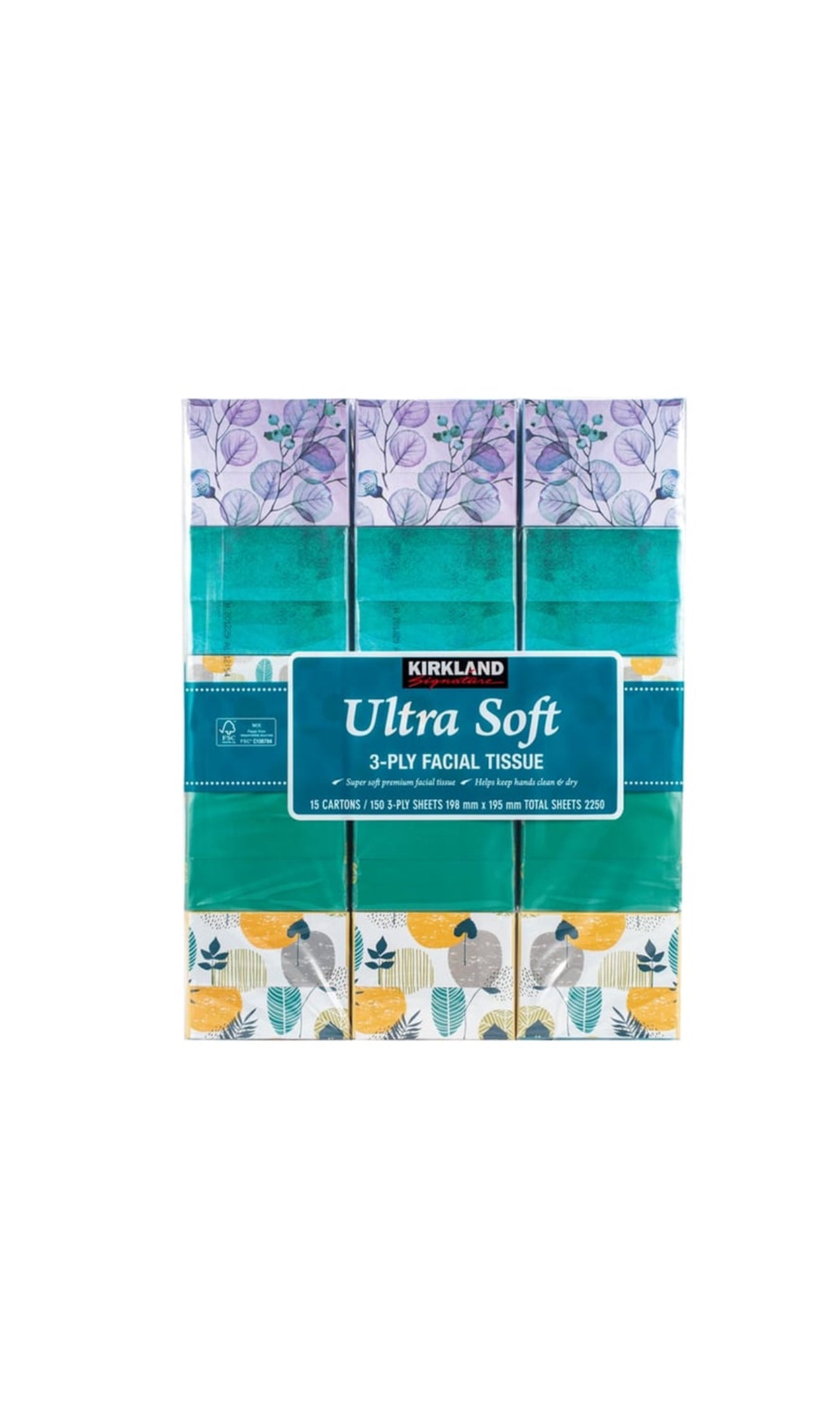 Kirkland Signature Ultra Soft Facial
Tissue 15 pk 150 sheets