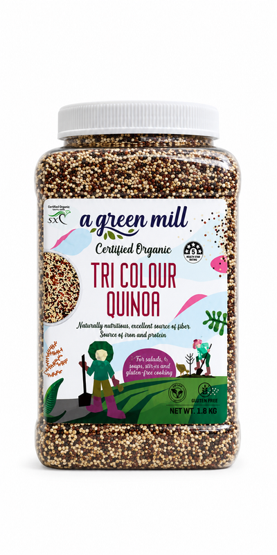 A Green Mill Certified Organic Tri Colour Quinoa 1.8kg